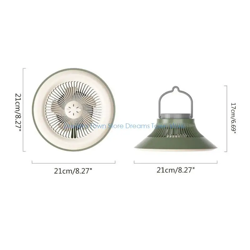 HX6A 2400mAh/5000mAh Ventilatore da campeggio USB Ricaricabile Desktop Circolatori portatili Ventilatore elettrico a soffitto a