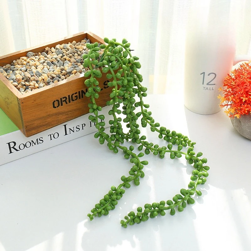 Green Artificial Succulent Plant Lover Tears 48/35cm Hanging Home Window Garden Holiday Party Decoration Fake Green Plant - view 3
