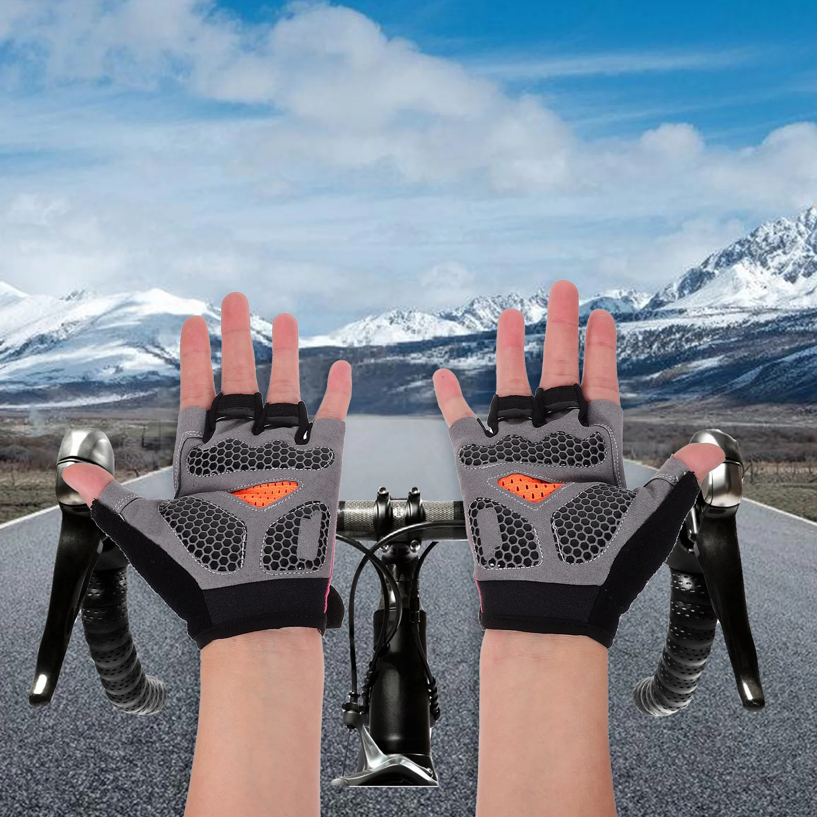 

1Pair Anti-Slip Breathable Half Finger Gloves Outdoor Riding Cycling Gloves Shockproof Lightweight Soft Comfortable for Men