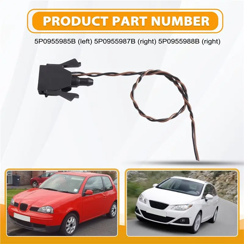 【Top Sale !!】Car Front Windshield Washer Hose Nozzle Piping W/Heating 5P0955985B For Seat Leon 06-13 Toledo Altea 04-15 5P095598