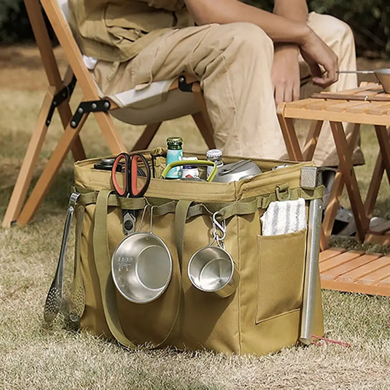 Outdoor Thermal Cooler Lunch Box Picnic Bag Waterproof Camping Travel Organizer Bag Portable Food Large Capacity Storage Handbag