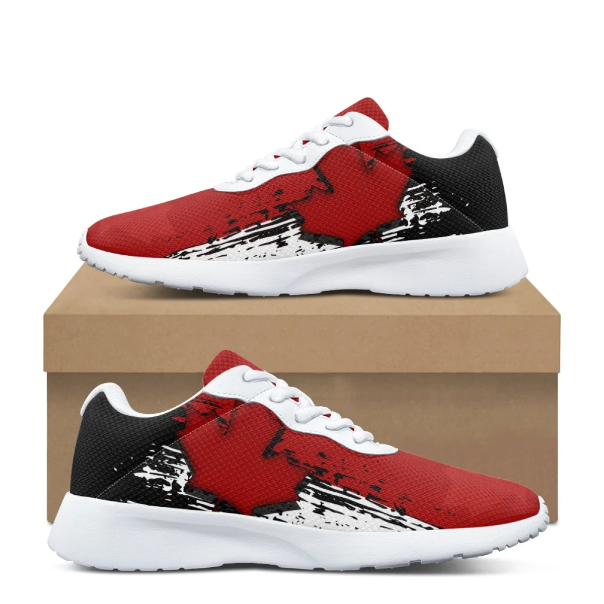 

Canada Flag Pattern Women's Training Jogging Shoes Cozy Soft Sneaker Durable Gym Teen Sneakers Print On Demand tenis masculino