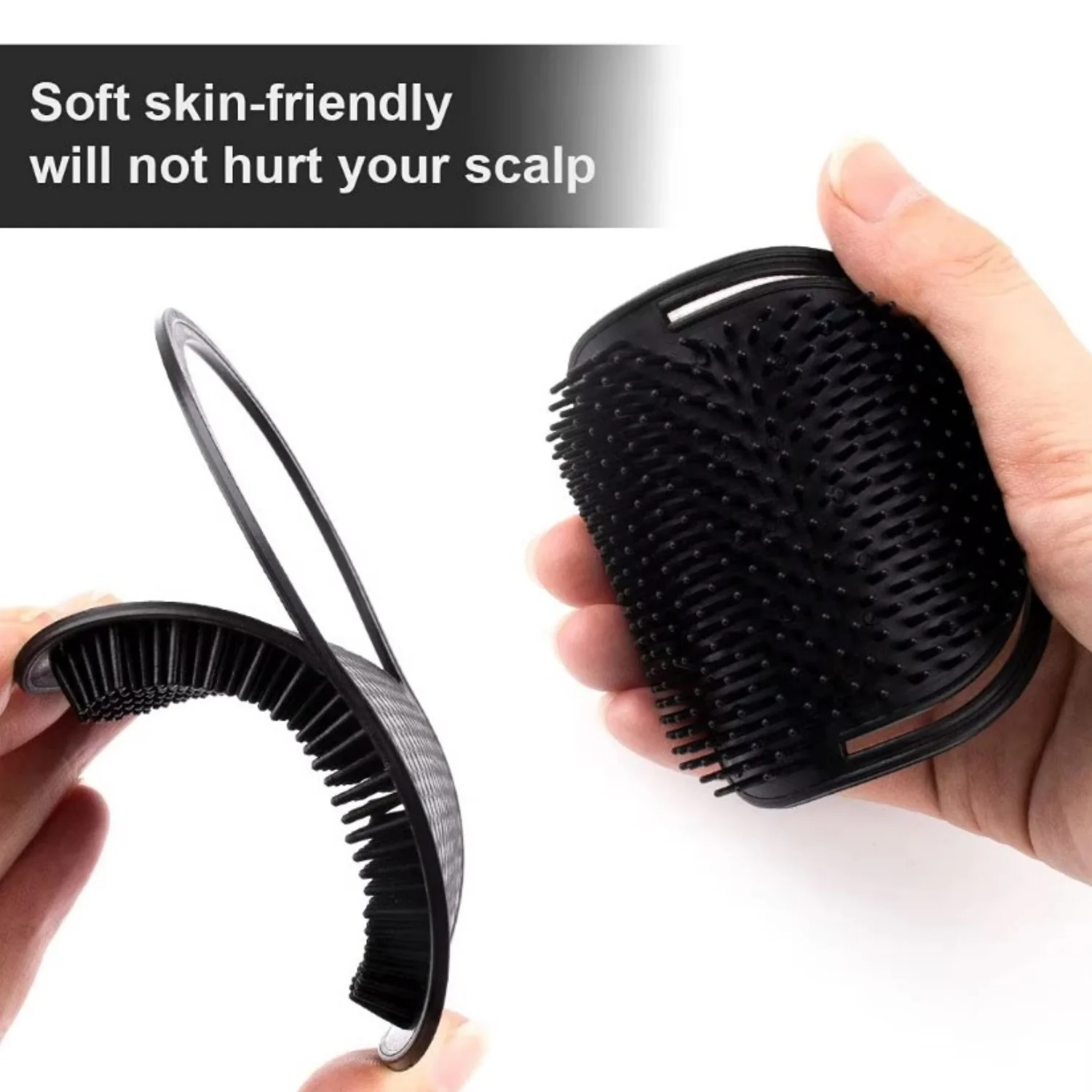 Multifunktionale Taschenhaarbürste, kleiner leichter Palm-Griffkamm, Massagebürstenkamm für Männer, tragbar für Zuhause und Reisen – Detail 6