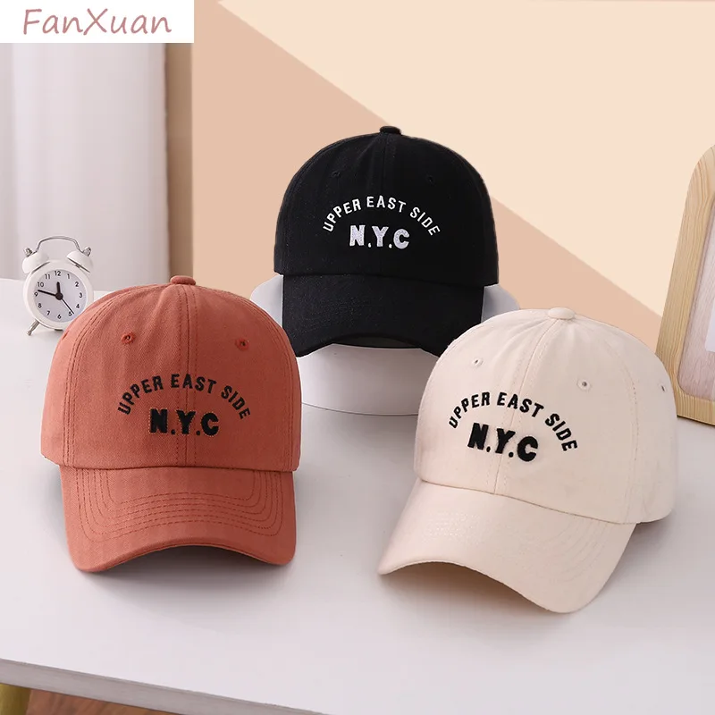 

children baseball cap fashion letters embroidery spring summer cap boy girl 50-54cm