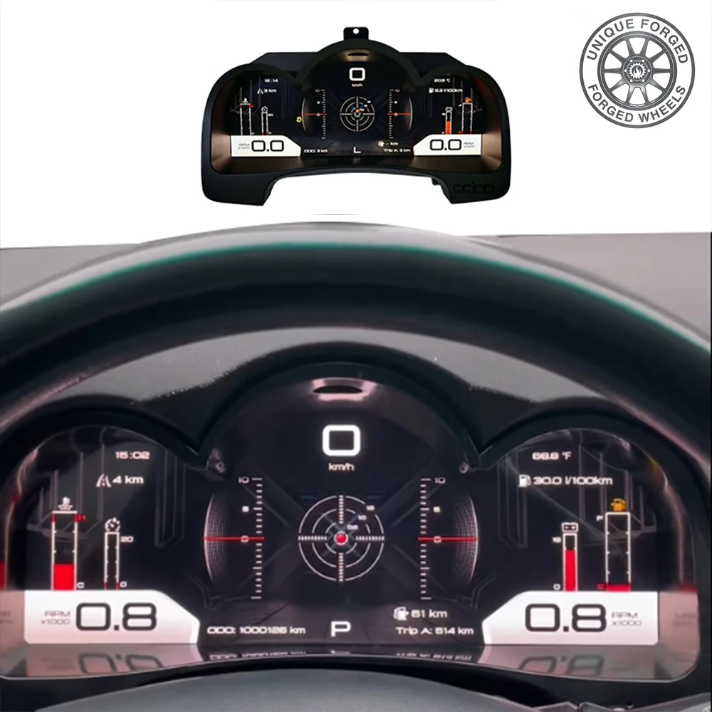 

Foforfor 12.3inch Linux LCD Dashboard for Hilux 2005-2015 LCD Instrument LCD Odometer Virtual Digital Cluster Cockpit