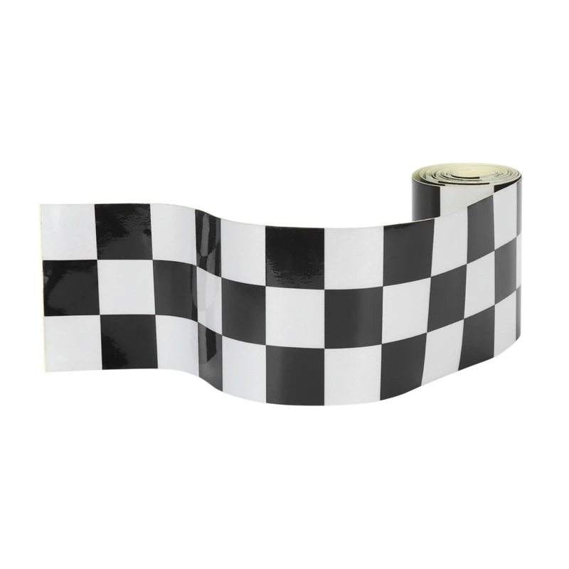 3X 3 Inch Black/White Checkered Decal Tape Car Motorcycle Bike Tank Sticker