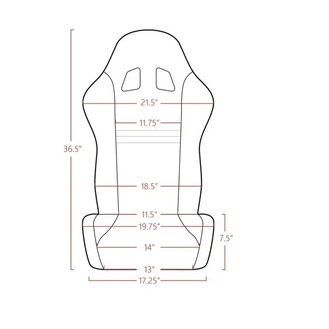 Safety1007 PVC Black Sport Car Bucket Racing Seat