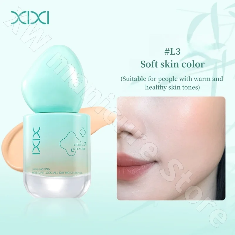كريم أساس سائل مطحون بدقة من Xixi Original Soft Mist، خافي عيوب طبيعي وخفيف الوزن، 30 مل
