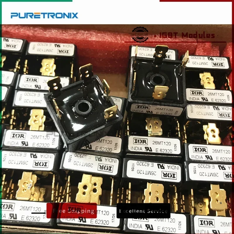 10pcs/lot  26MT120 26MT140 26MT160 26MT10 26MT20 26MT60 26MT100 New Original  Bridge Rectifier Diode, 3 Phase, 35A, 1200V Module