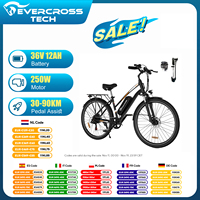 EVERCROSS TECH EK28 Electric bike 28 for adults, electric MTW with 36V 12Ah battery, 60 Miles range