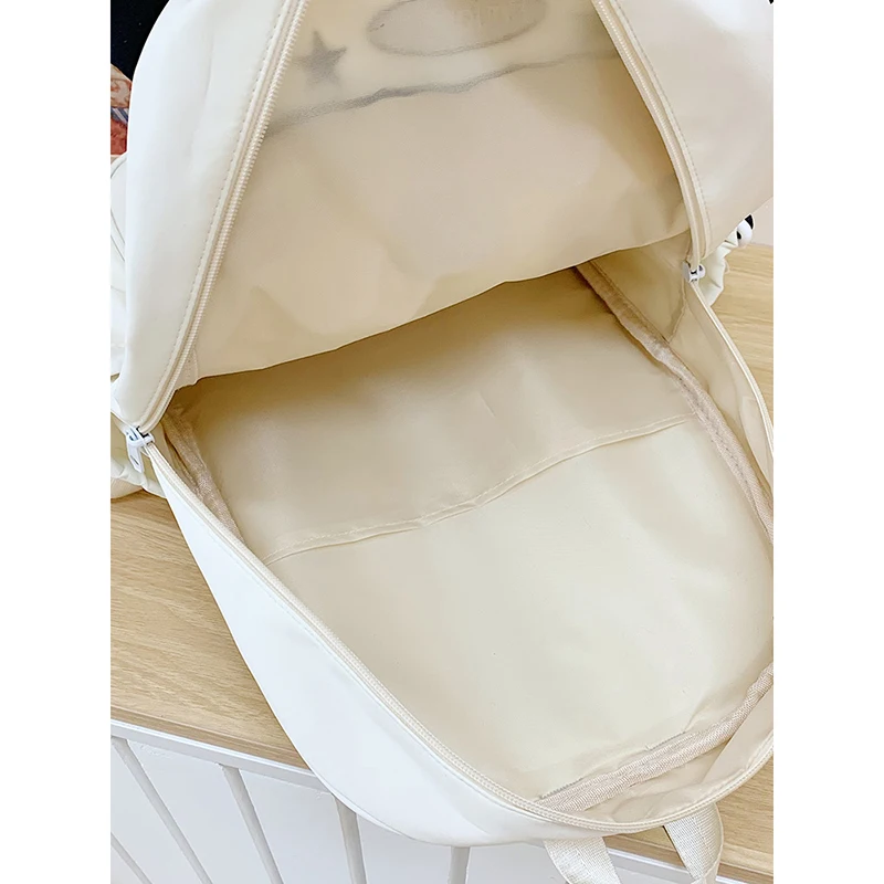 Richme Kawaii Panda Women Backpacks Large Capacity Casual Nylon Commute Students Bag Transparent Doll Show Ita Bolso Mujer