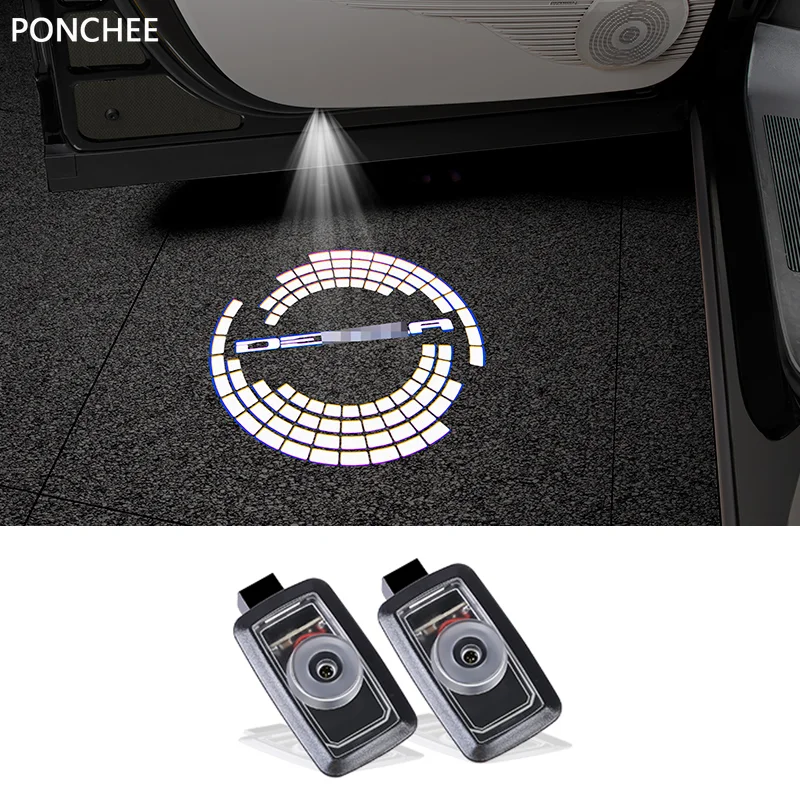 New For BYD Denza D9 2022-2025 LED Car Door Welcome Light Laser Projection Atmosphere Car Accessories Para Auto Tools