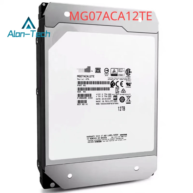 For To-shiba MG07ACA12TE Original New Enterprise HDD 12TB 7200RPM SATA 6Gbps 256MB Cache 3.5-inch Internal Hard Disk