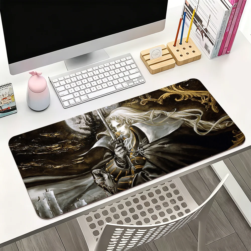 Castlevania Symphony of the Night Mouse Pad Large Non-Slip Waterproof Mat Stitched Edge Keyboard Pad for Gaming Daily Office view 6