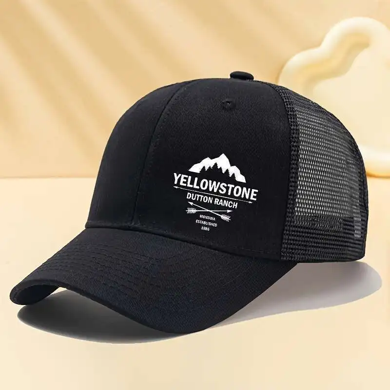 

Trucker Hat for Men Women Mountain Outdoor Baseball Cap Breathable Mesh Adjustable Snapback Closure