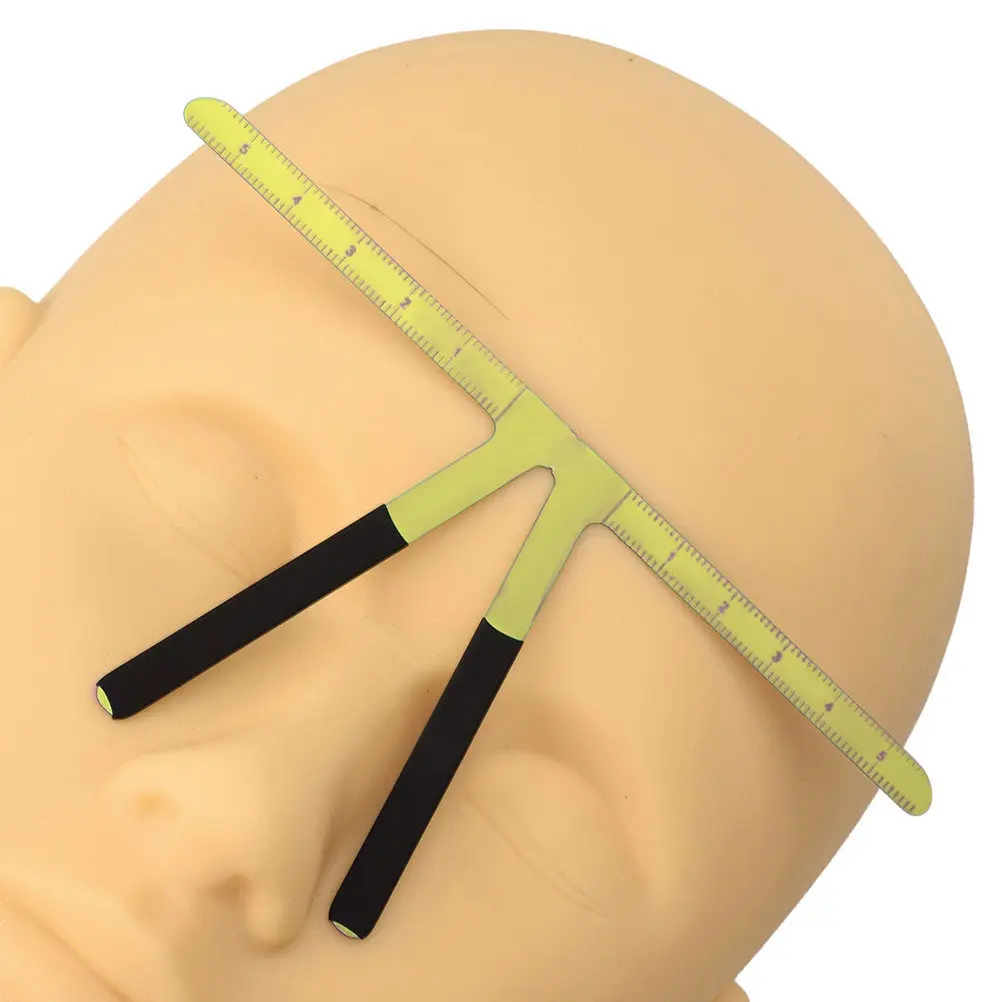 Premium Stainless Steel Eyebrow Ruler with Clear Scale Markings for Easy Measurement Triangle Shape Design High Durability
