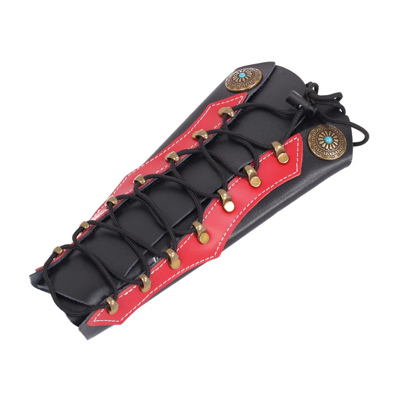 1PC Cowhide Archery Arm Guard Protective Gear Leather Archery Arm Guard Archery Hunting Accessory