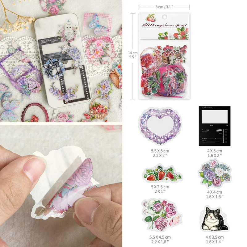 Scrapbook Sticker PET For DIY Photo Album Scrapbooking Homemade Diary Gift Notebook Journals Arts