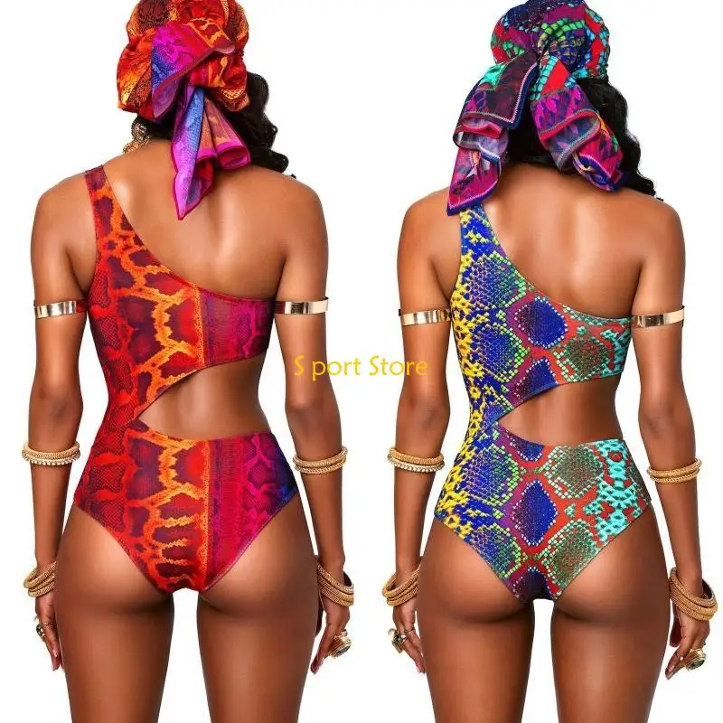 U2JB ملابس السباحة بيكيني عالية الساق مثير تقليد الموضة قطعة واحدة بدلة السباحة