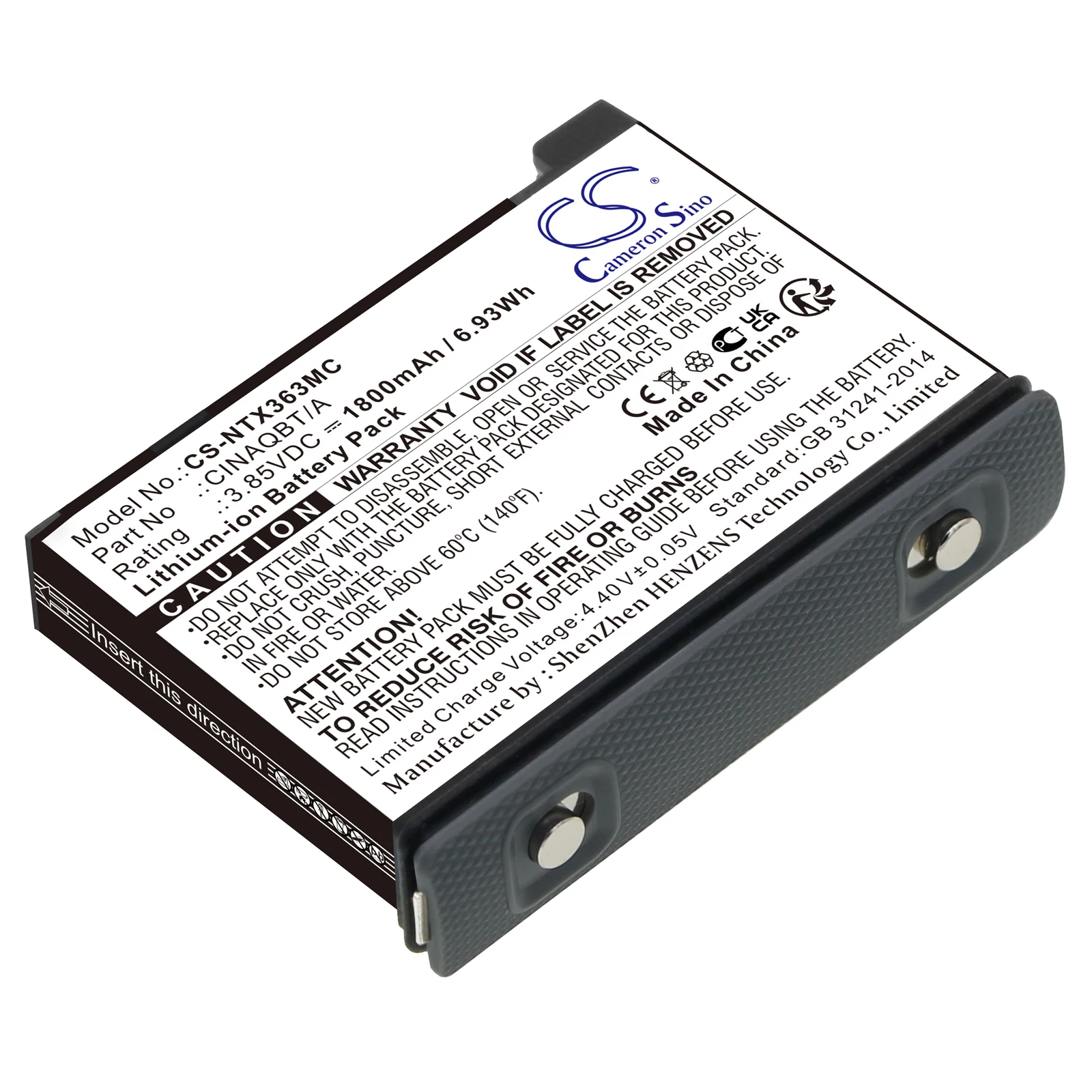 

3.89V 1800mAh/2550mAh Camera Battery CINAQBT/A for Insta360 One X3