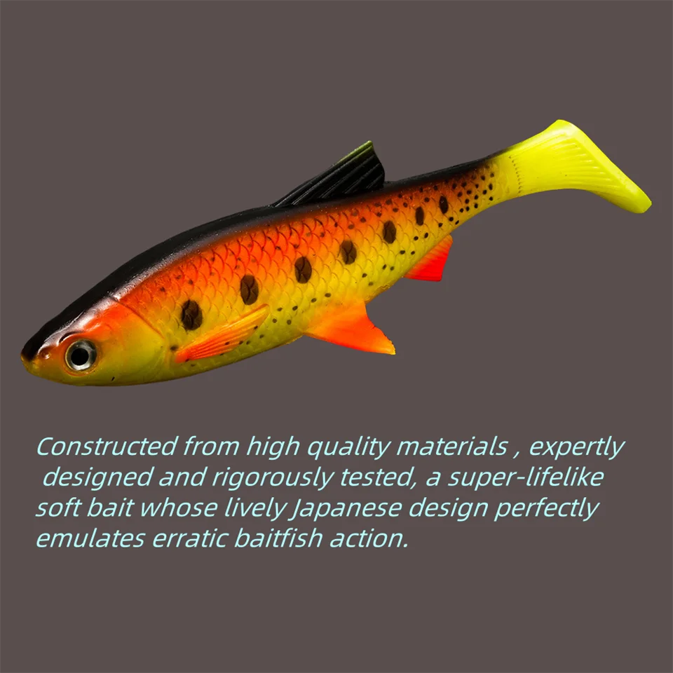 MUKUN 1PCS 150mm 34g Künstliche Weiche Angeln Lockt Wobbler Angeln T Schwanz Weiche Köder Silikon Shad Wurm bass Köder – Detail 6