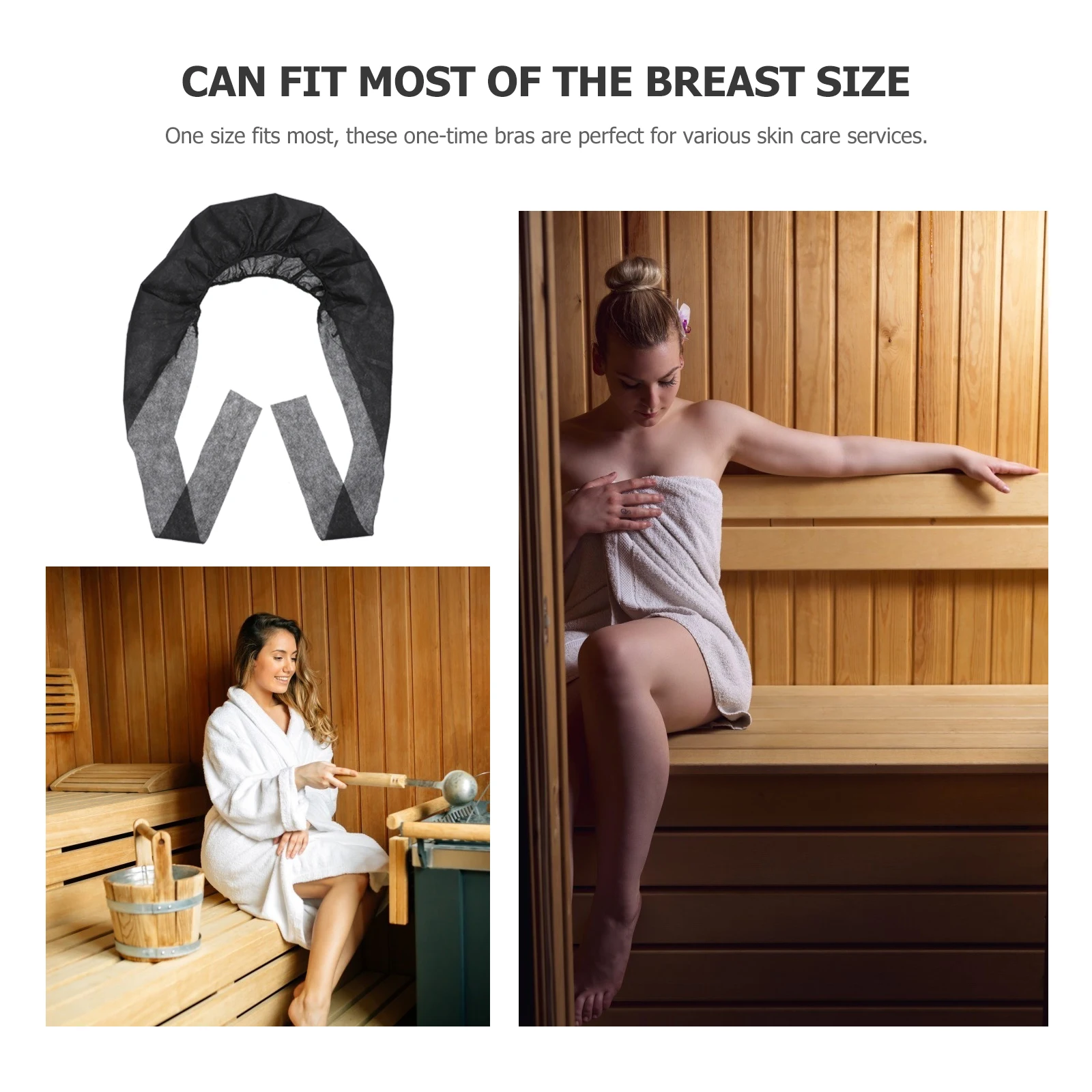 

50Pcs Disposable Bra Breathable Non-Woven Fabric Sauna Underwear One Size Fits Most Spa Salon Tourism Travel Lightweight