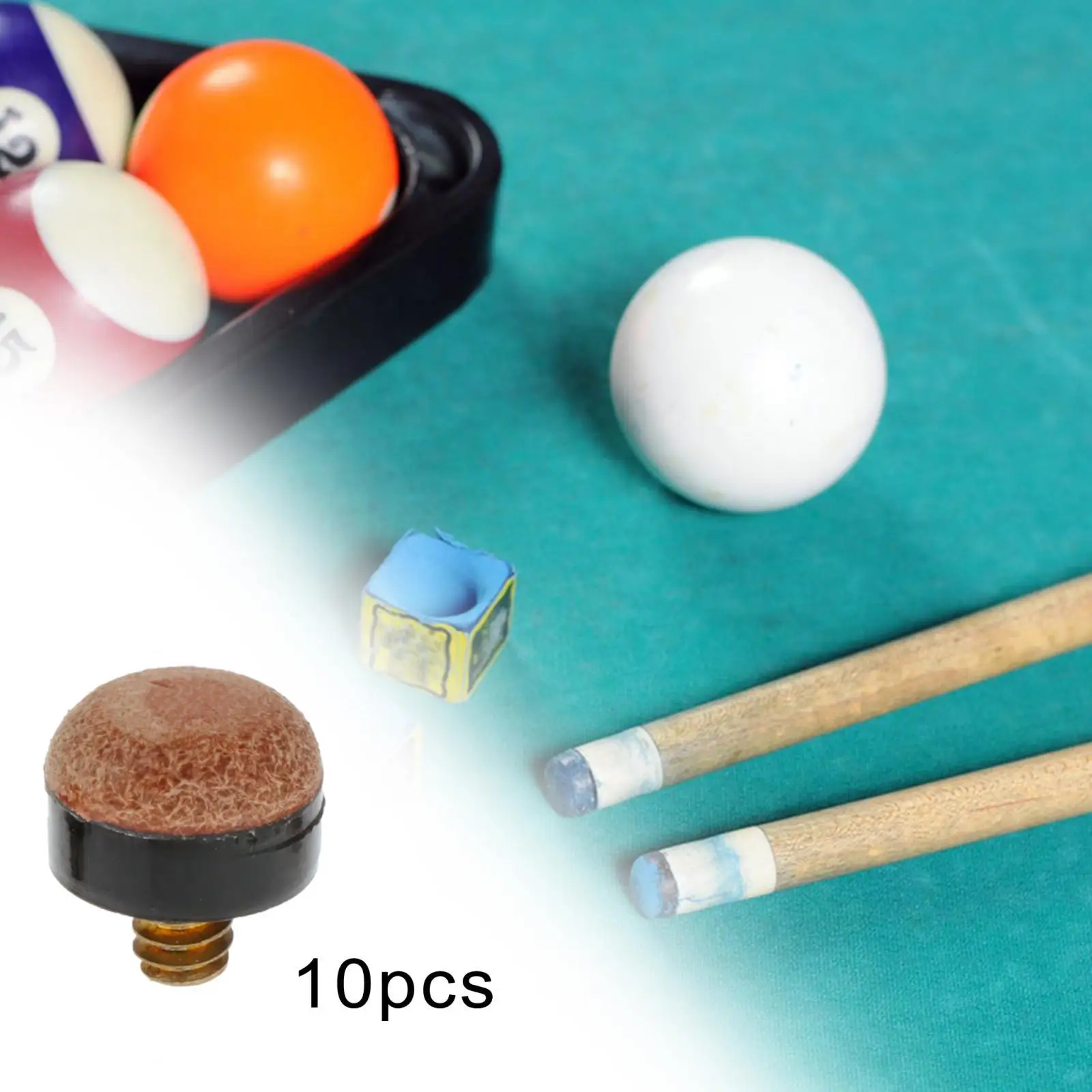 10 Pieces Billiard Pool Cue Tips Repair Hard Tips Durable Billiards Cue Tip