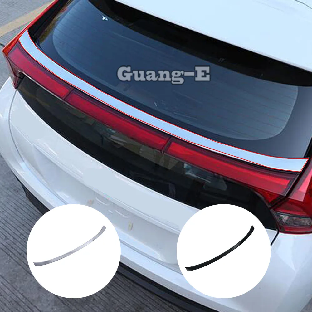 

Car ABS Chrome/Carbon Fiber Rear Door Wing Tail Spoiler Frame Plate Trim For Mitsubishi Eclipse Cross 2017 2018 2019 2020 2021