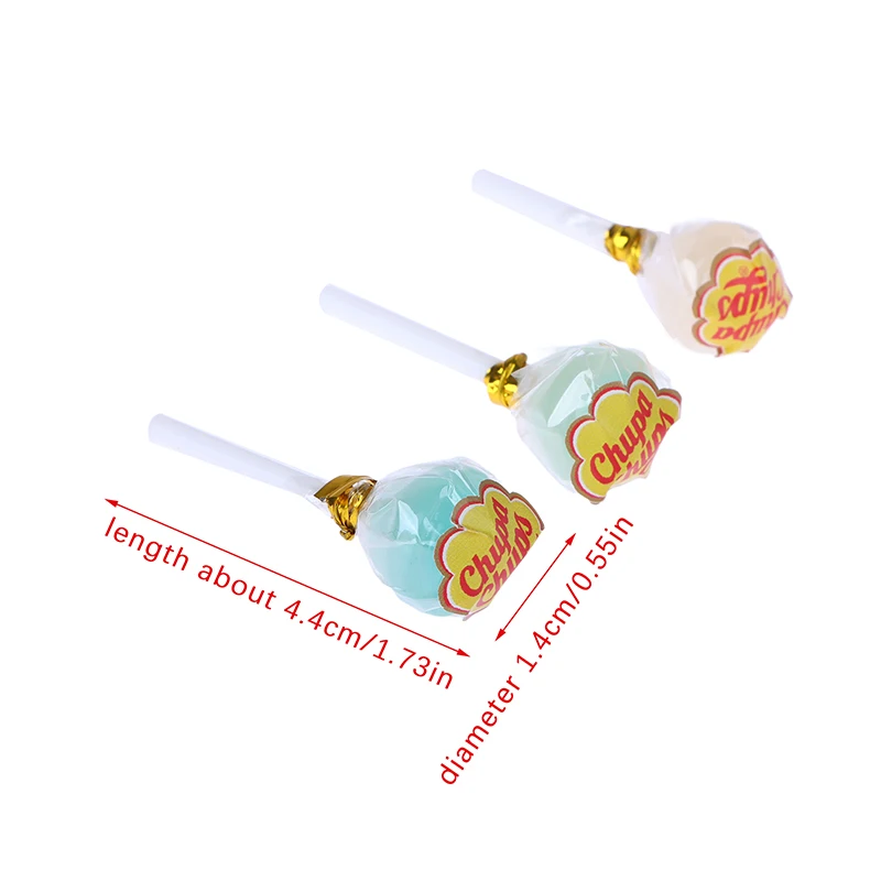 1Pc Random Dollhouse Miniature Lollipop Model 1/12 Mini Simulation Candy Food Toy Doll House Decoration Accessories