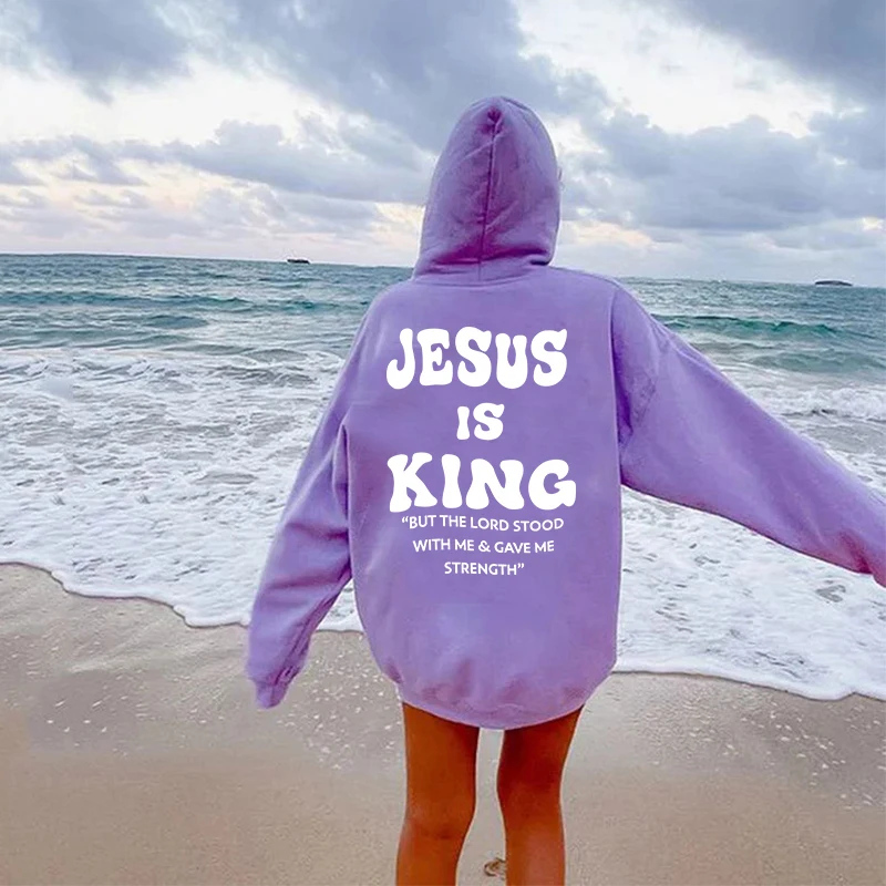 Jesus Christian Hoodies Women Fashion Hoodie Letter Print Sweats Harajuku Coats Women Sweatshirt Gym Pullovers Women\'s Clothing