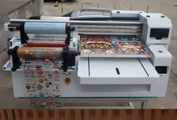 Multifunctional Automatic UV DTF Printer 6090 Digital UV Flatbed Inkjet Printer with XP600/TX800 Printhead Roll-to-Roll Feature