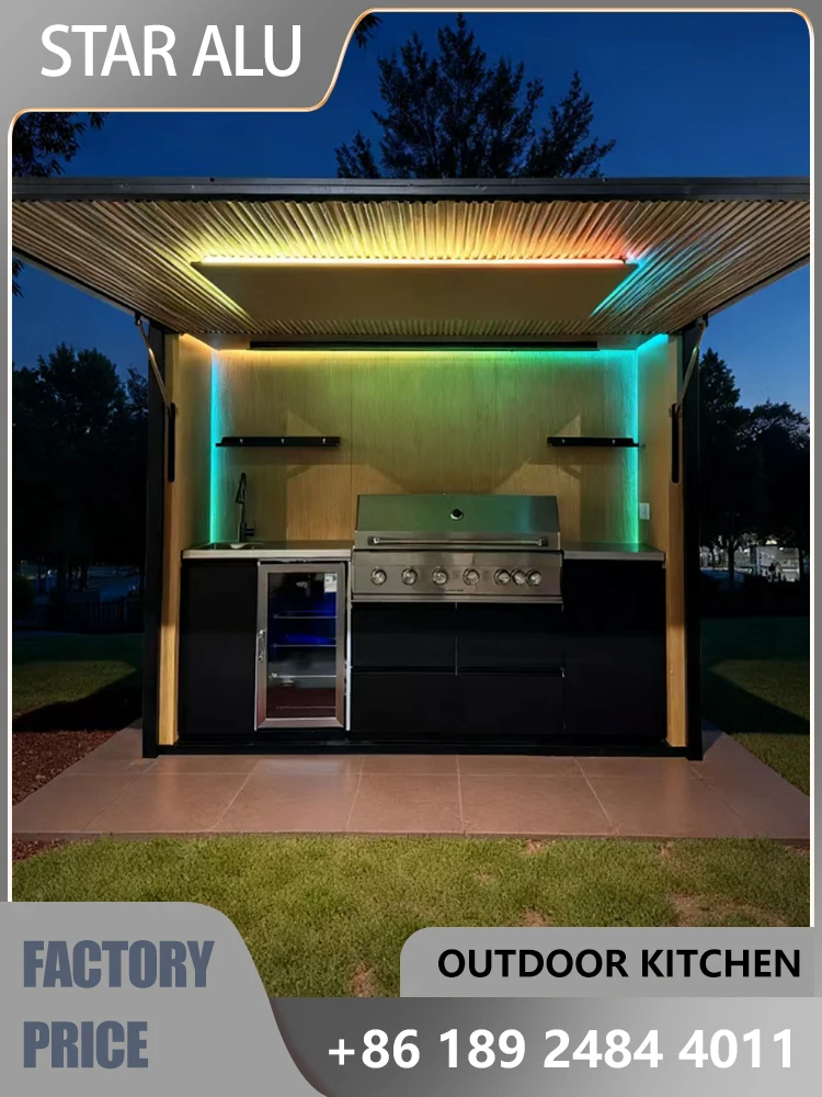 Modular outdoor kitchen gazebo: a one-stop solution for BBQ, cooking, and relaxation