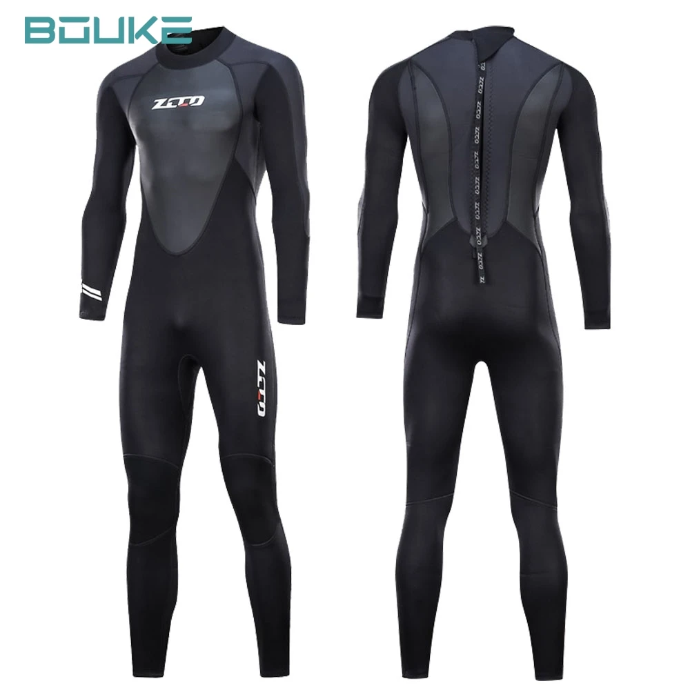 3 مللي متر النيوبرين بذلة الرجال الغوص بدلة كاملة Spearfishing ارتداء الغوص تصفح قطعة واحدة مجموعة الشتاء الدفء ملابس السباحة