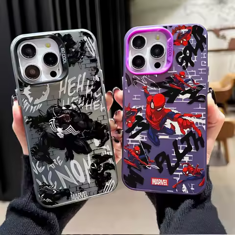Marvel Spider Man Phone Case for iPhone XS 16E SE4 12 16 15 14 13 11 Pro Max X XR 8 7 Plus SE 2020 Venom Shockproof Matte Cover