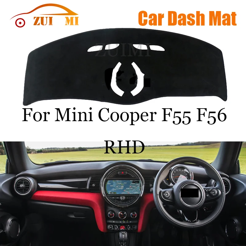 ZUIMI Dashboard Cover Dash Mat Dashmat For Mini Cooper F55 F56 LHD RHD Dash Board Cover Pad Sun Shade Directly Lay It Out Mat
