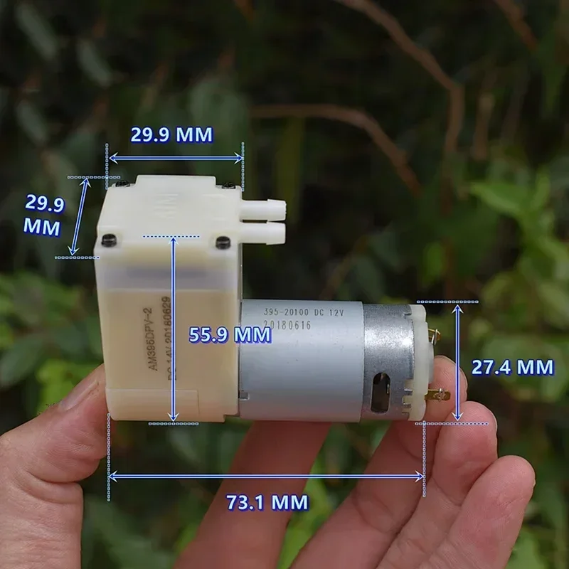 DC 12V-15V Large Flow Mini 395 Motor Vacuum Air Pump Negative Pressure Suction Diaphragm Pump DIY Packer Inflator Aquarium Tank