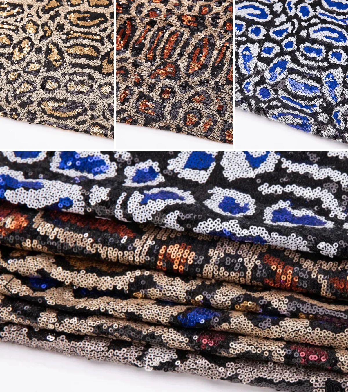 

Самые продаваемые блестящие 3-митровые блестки с леопардовым узором, сшитые костюмы, вечерние платья, праздничная одежда, изделия из ткани «сделай сам»