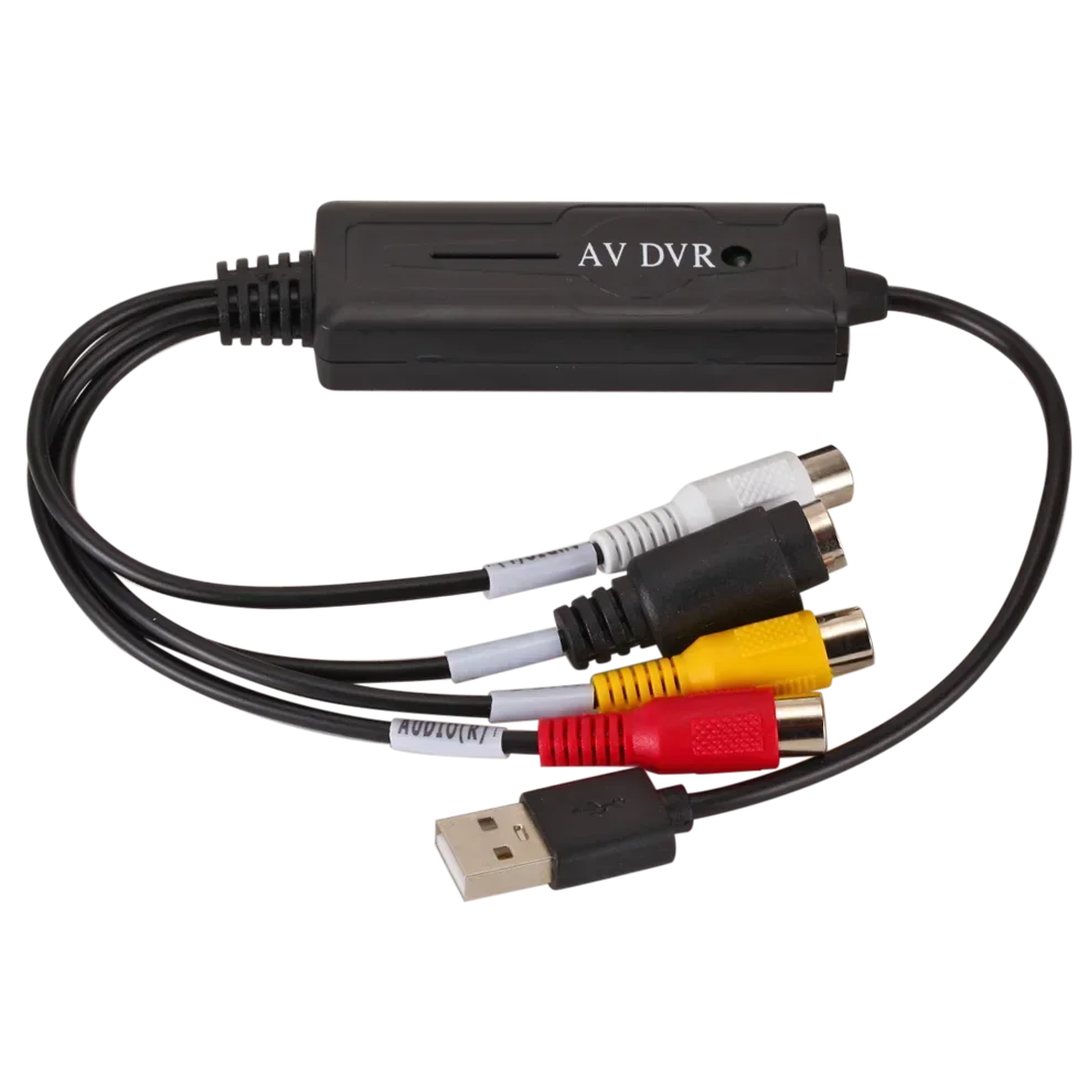 USB 2.0 Video Capture Card USB Digital to AV RCA Converter Portable Adapter Video Connecter Cable for DV/Hi8/VHS TV DVD For Home