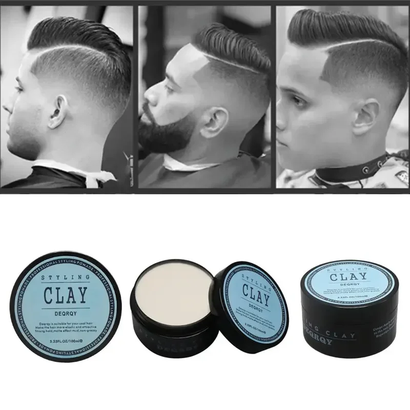 Moda finitura opaca Hair Styling Clay uso quotidiano Mens Hair Clay High Strong Hold Low Shine Hair Styling Wax creme para cabelos