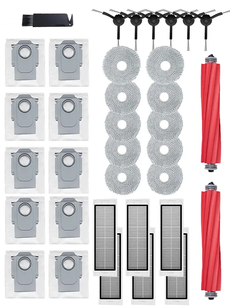 Accessoires pour Roborock Q Revo / P10 A7400RR, brosse latérale principale, filtre Hepa, tissus de vadrouille, sac à poussière, aspirateur Robot, pièces de rechange