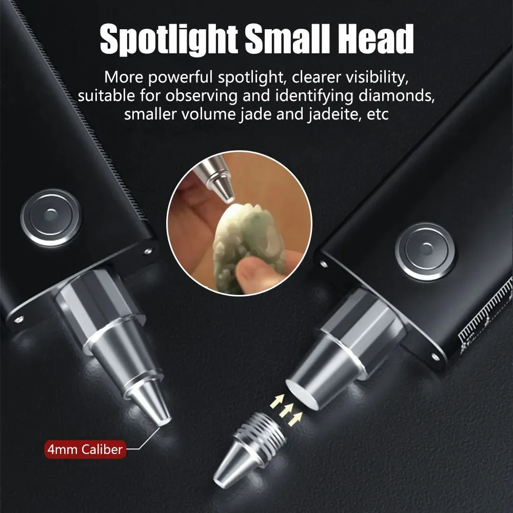 D5 LED Jewelry Identification Light UV Flashlight 365/395nm Lamp Home 3 LED Light Sources Professional Jade Identification Light