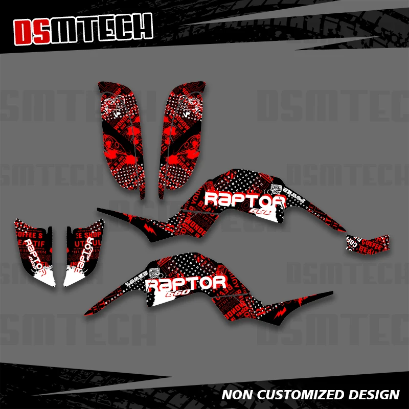 

DSMTECH for Yamaha RAPTOR 660 YFM660 YFM ATV 2001-2005 ATV Full Fairing Decal Sticker Graphics Background Kits Decoration