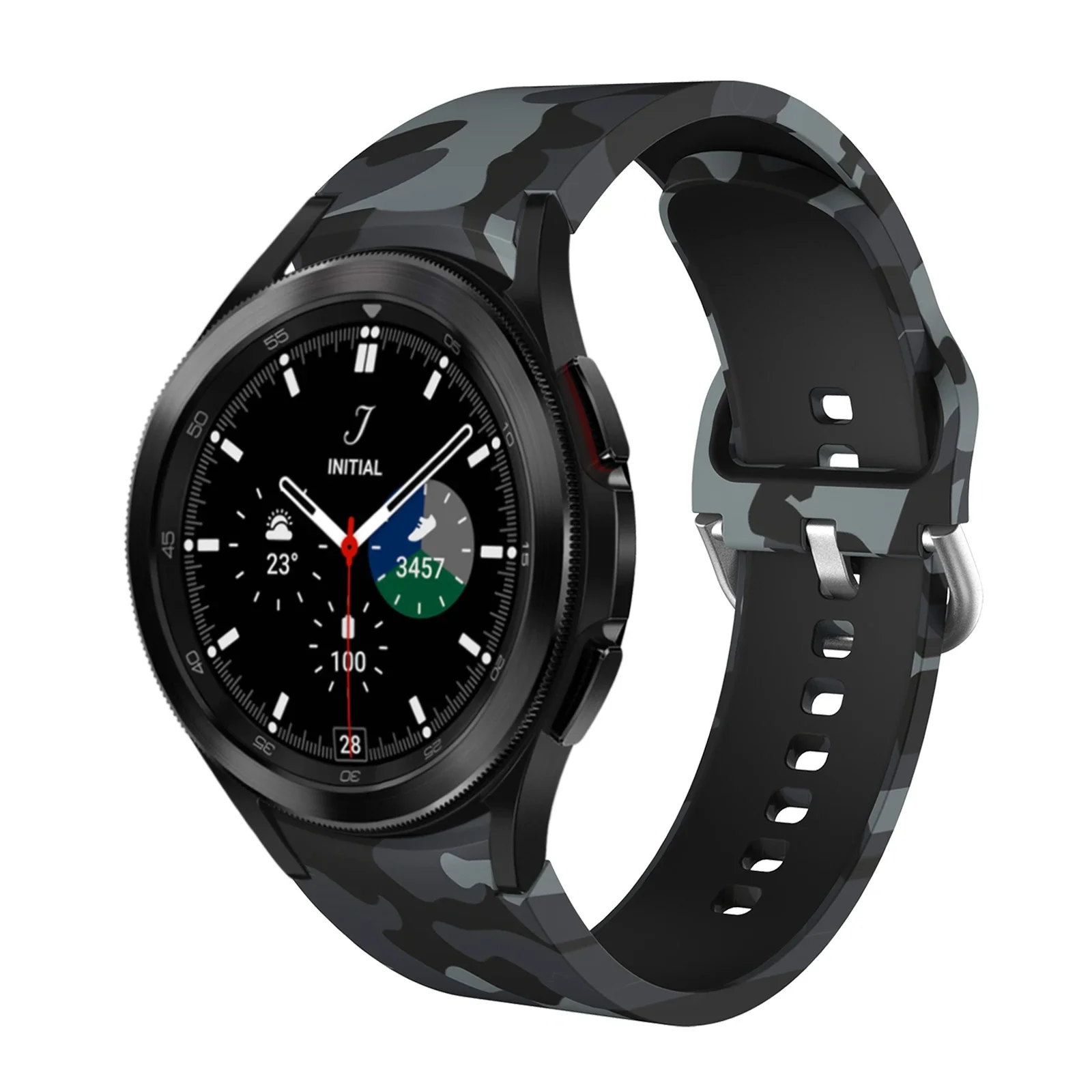 Correa de silicona para Samsung Galaxy watch 7/6/5/4, 44mm, 40mm, 45mm, Correa estampada de moda, Correa clásica de 47mm/43mm
