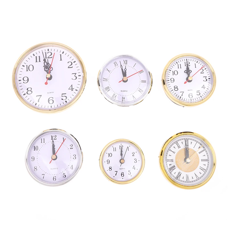 1PC DIY Round Quartz Clock Insert Movement Roman Bedside Antique Watch Desk Decoration Accessories 65/80/110mm