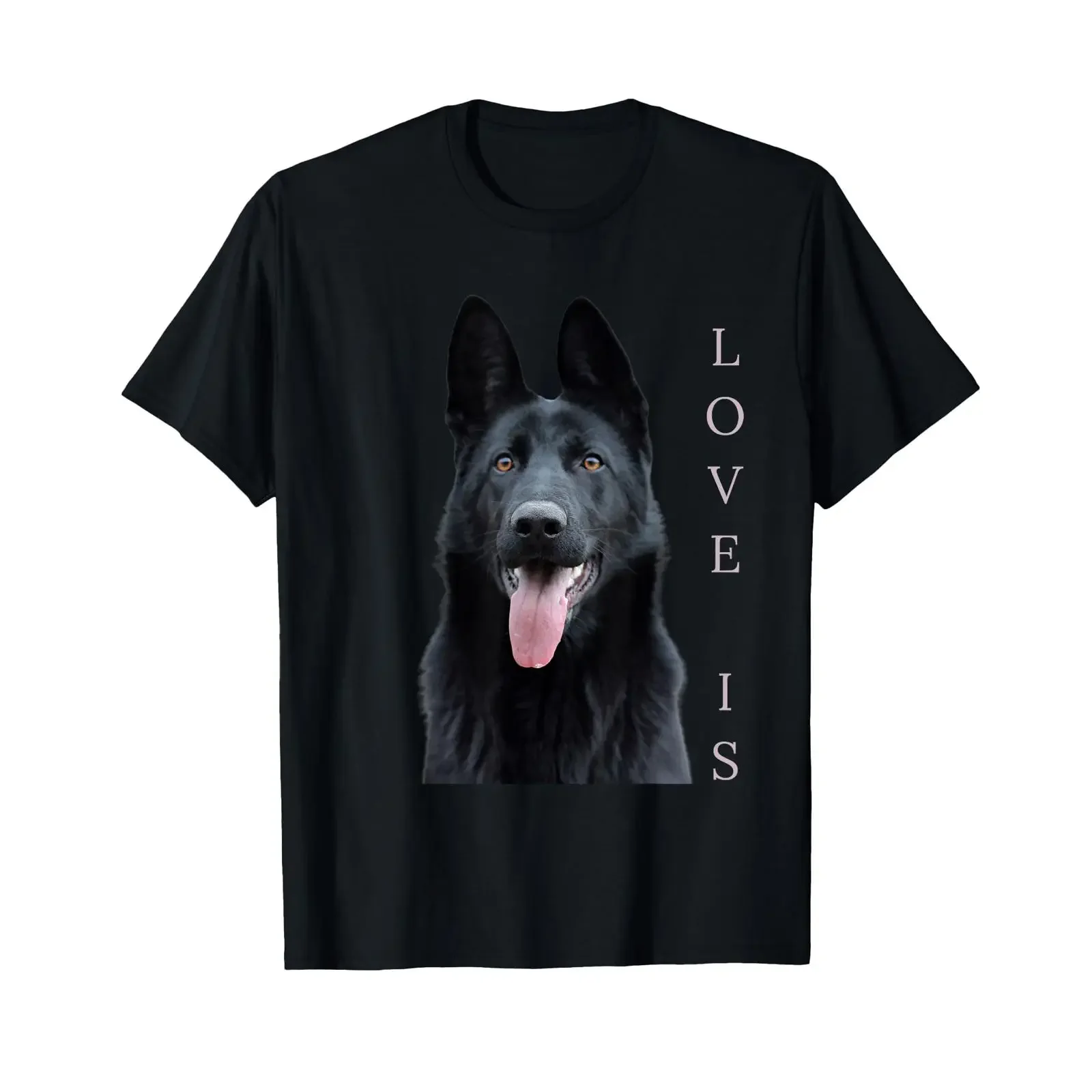 Black German Shepherd Shepard Dog Mom Dad Love T Shirt vintage Washed graphic Slightly Versatile Soft Casual fashion