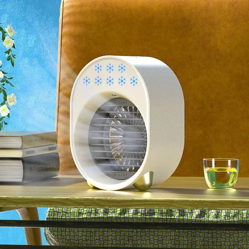 USB Desk Fan Small Personal Table Air Conditioning Fan Strong Wind Quiet Operation Portable Mini Cool Fan for Office Bedroom view 6