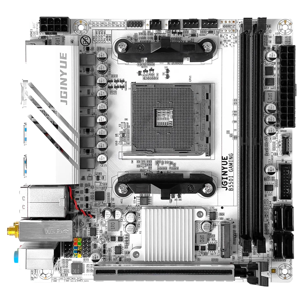 JGINYUE AMD B550 AM4 mini ITX Motherboard supports Ryzen R5 4000/5000 series processors DDR4 RAM PCI-E 4.0 B550i GAMING