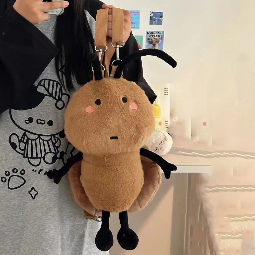 Stuff Southern Cockroach Plush Insect Backpack Soft Funny Cartoon Knapsack Kawaii Interesting Toy Shool Bag Shopping