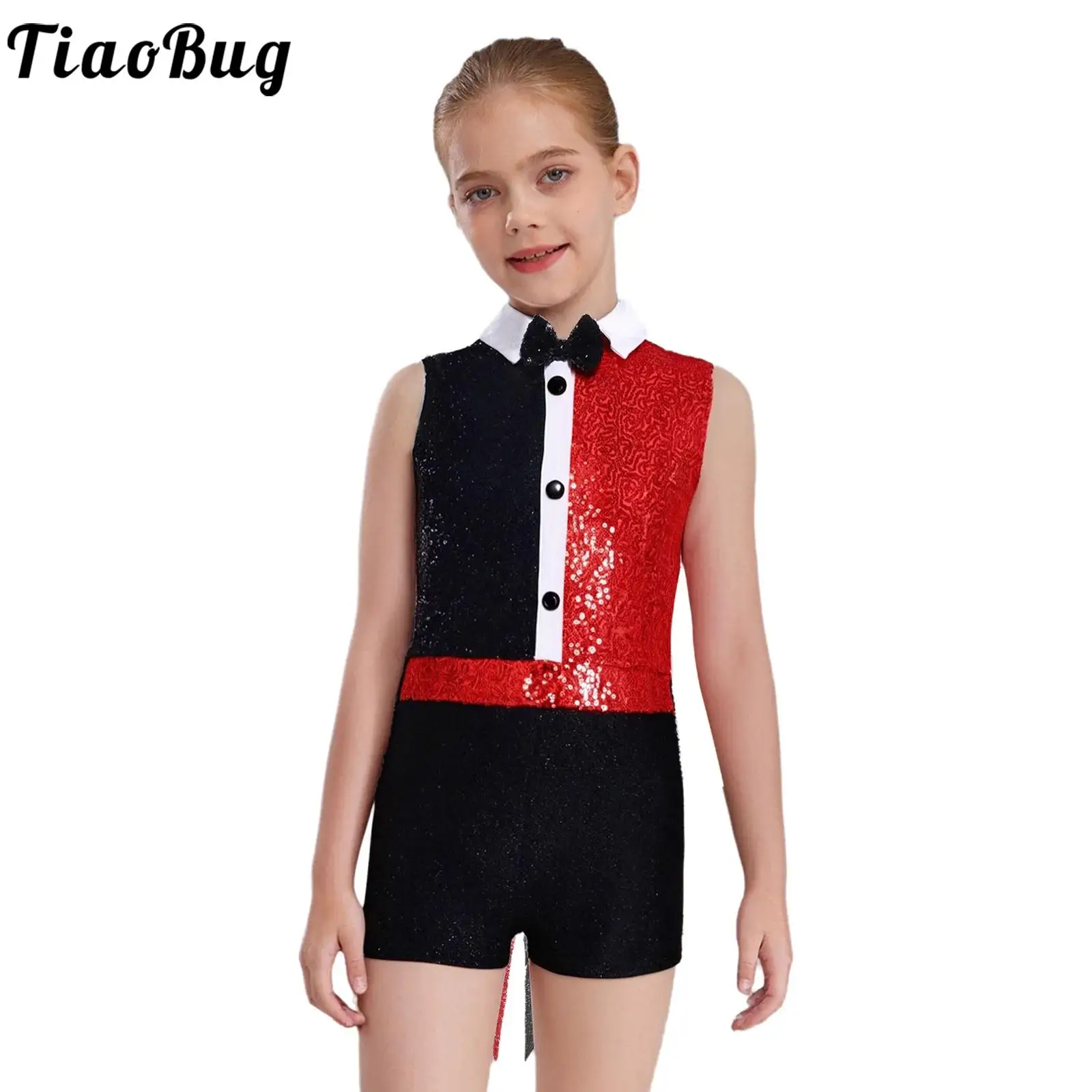 

Girls Ringmaster Circus Halloween Costumes Festival Performance Dance Leotards Magician Jumpsuit Carnival Themed Party Dancewear