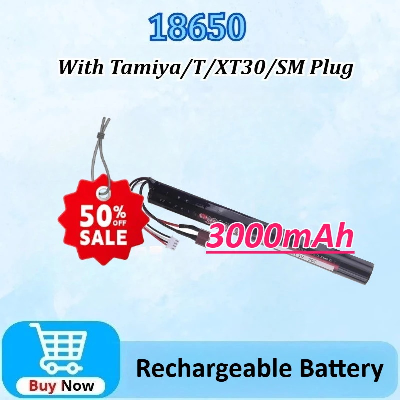 

18650 11.1V 3000mAh RC LiPO Battery for 3S RC Model with Tamiya / SM / T /XT30 Plug High Capacity Rechargeable Batteries
